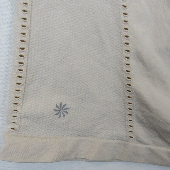 Athleta Size M Allegro Support Strappy Tank Top Women Heather Beige Racerback - Picture 2 of 7